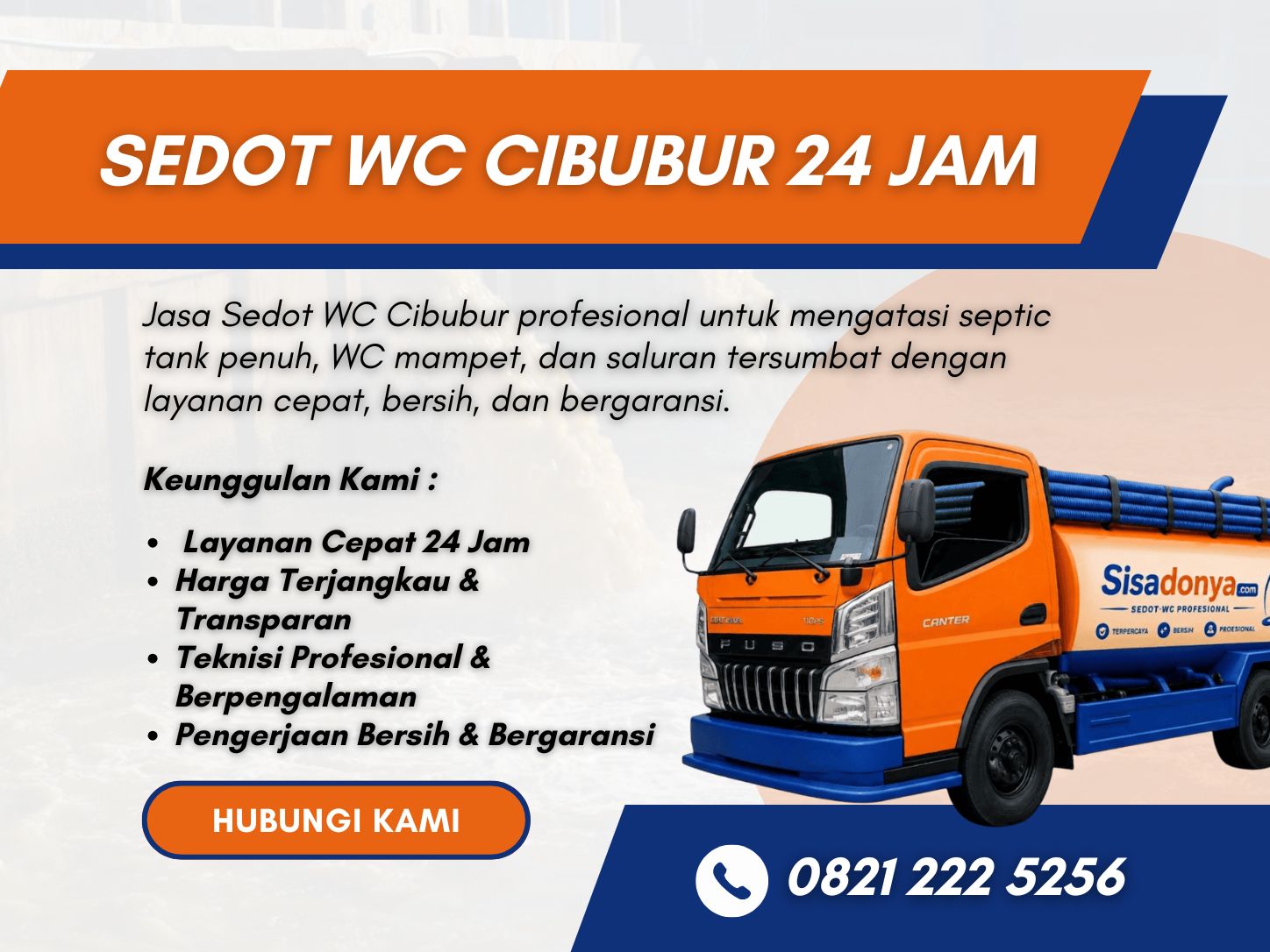 Jasa Sedot WC Cakung Jakarta Timur