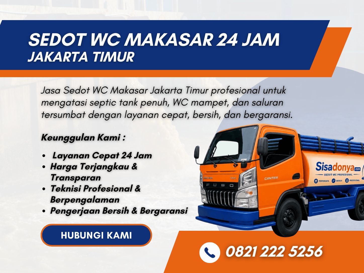 Sedot WC Makasar Jakarta Timur – Solusi Tuntas Sanitasi Rumah & Usaha Anda