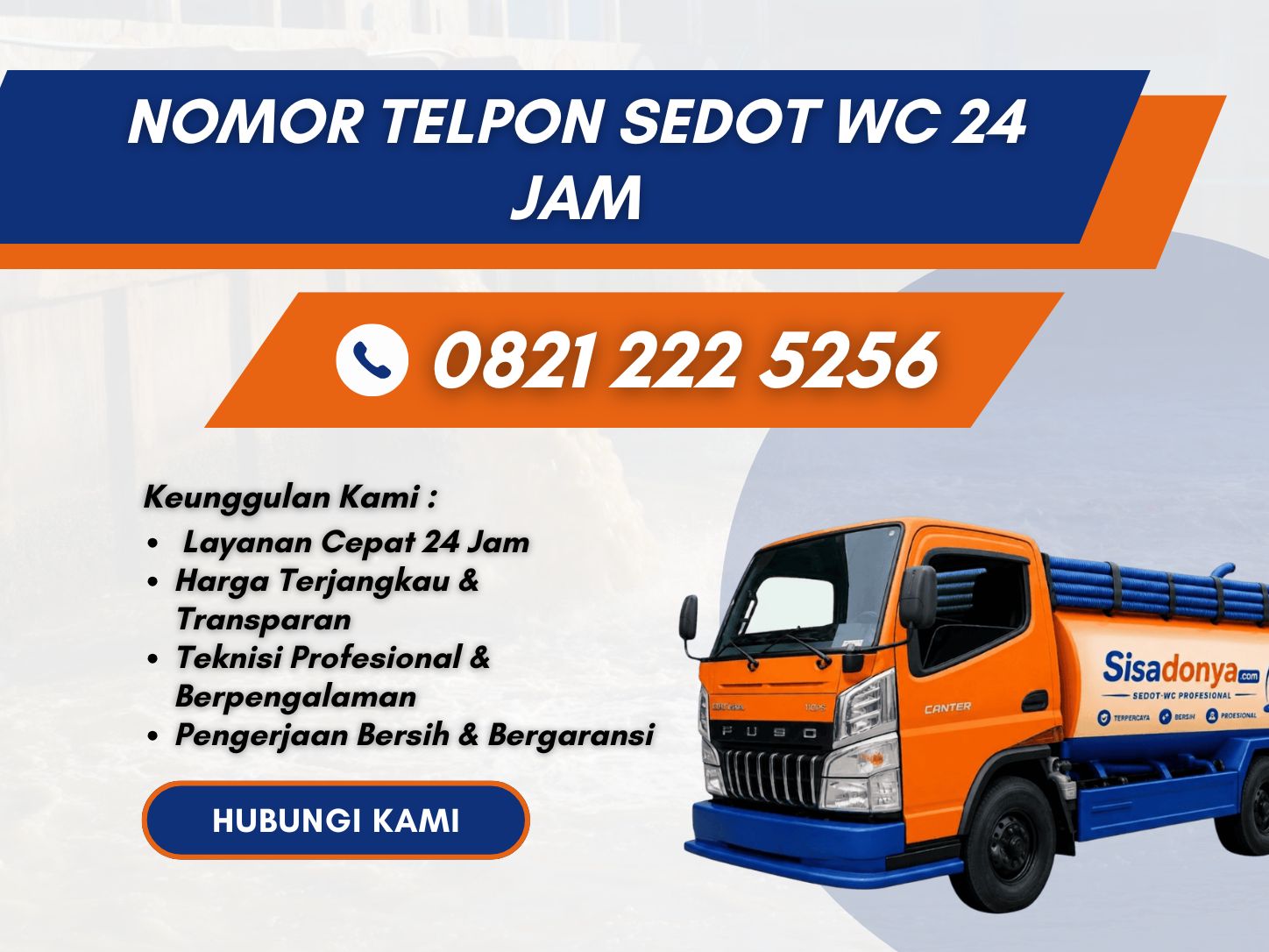 Nomor Telpon Sedot WC 24 Jam Terdekat Siap Datang ke Lokasi Anda